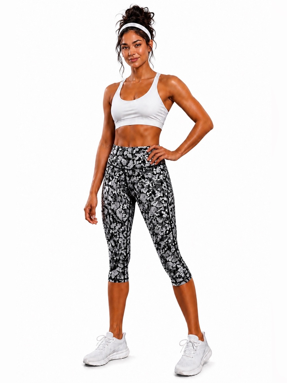 Victoria's Secret VSX Knockout Broken Glass Crop Performance Leggings Size S